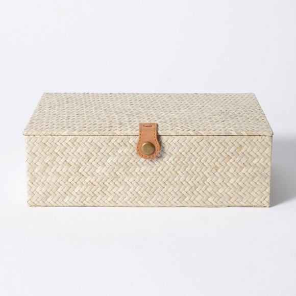 THRESHOLD Studio McGee Pandan Zig Zag Woven Box
